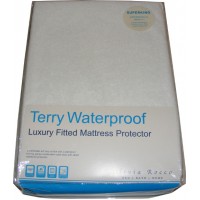 Super King Size Terry Towelling Waterproof Mattress Cover Protector